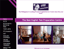 Tablet Screenshot of englishproficiencytrainingcentre.com